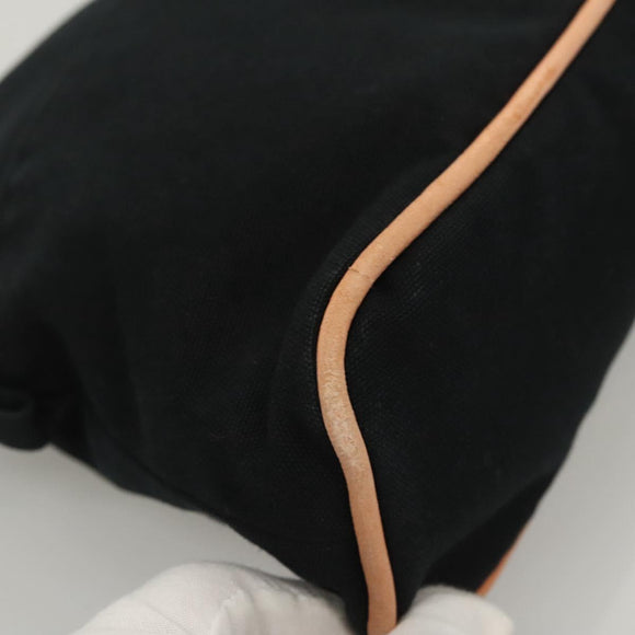 HERMES Pouch 2Set Black Silver Auth 125004