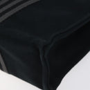 HERMES Fourre Tout PM Hand Bag Canvas Black Gray Silver Auth 125005-15