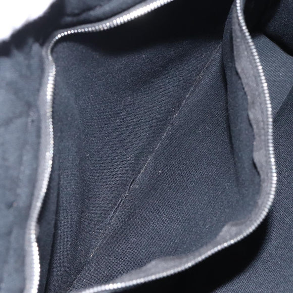 HERMES Fourre Tout PM Hand Bag Canvas Black Gray Silver Auth 125005