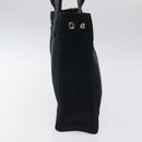 HERMES Fourre Tout PM Hand Bag Canvas Black Gray Silver Auth 125005-3