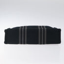 HERMES Fourre Tout PM Hand Bag Canvas Black Gray Silver Auth 125005-5