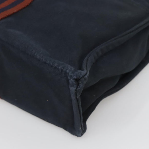 HERMES Fourre Tout MM Hand Bag Canvas Navy Auth 125006