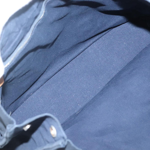 HERMES Fourre Tout MM Hand Bag Canvas Navy Auth 125006