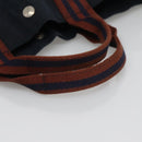 HERMES Fourre Tout MM Hand Bag Canvas Navy Auth 125006-7