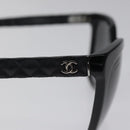 CHANEL Sunglasses plastic Black CC Auth 125009-8