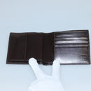 FENDI Zucca Canvas Bifold Wallet Black Brown Auth 125018-8