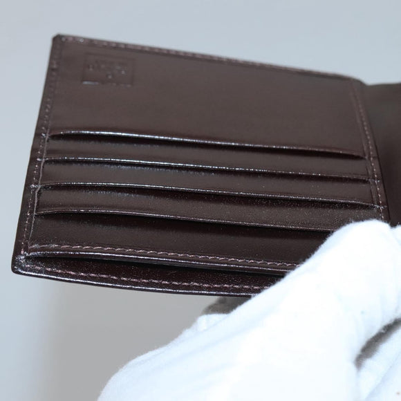 FENDI Zucca Canvas Bifold Wallet Black Brown Auth 125018