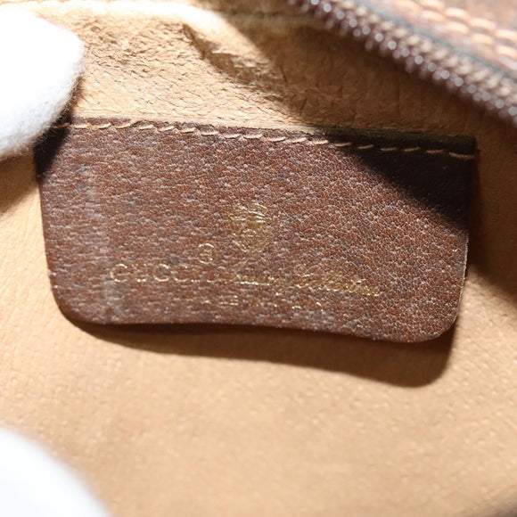 GUCCI GG Supreme Web Sherry Line Bag PVC Beige Gold 89 02 066 Auth 125020