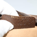 GUCCI GG Supreme Web Sherry Line Bag PVC Beige Gold 89 02 066 Auth 125020-12