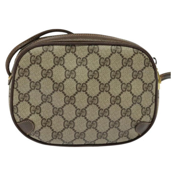 GUCCI GG Supreme Web Sherry Line Bag PVC Beige Gold 89 02 066 Auth 125020 - 0