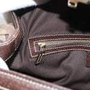 GUCCI Hand Bag Canvas Brown Gold 146002 Auth 125025-22