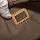 FENDI Zucchino Canvas Shoulder Bag Pink Silver Auth 125032-19