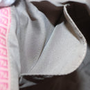FENDI Zucchino Canvas Shoulder Bag Pink Silver Auth 125032-22