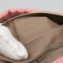 FENDI Zucchino Canvas Shoulder Bag Pink Silver Auth 125032-12