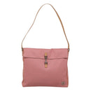 FENDI Zucchino Canvas Shoulder Bag Pink Silver Auth 125032-13