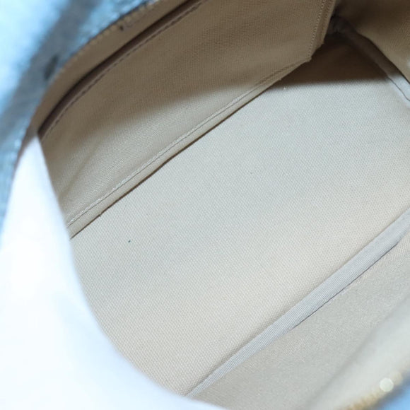 MCM Logogram Vicetos Backpack PVC Leather Light Blue Auth 125034