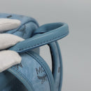 MCM Logogram Vicetos Backpack PVC Leather Light Blue Auth 125034-5