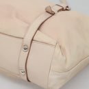 PRADA Shoulder Bag Leather Beige Silver Auth 125050-10