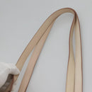 PRADA Shoulder Bag Leather Beige Silver Auth 125050-8