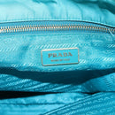 PRADA Tote Bag Nylon Blue Gold Auth 125055-18