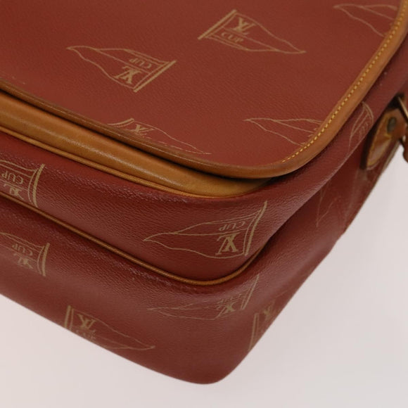 LOUIS VUITTON LOUIS VUITTON Cup Calvi Bag Red Aboganie M80028 LV Auth 125072