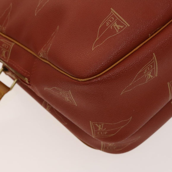 LOUIS VUITTON LOUIS VUITTON Cup Calvi Bag Red Aboganie M80028 LV Auth 125072