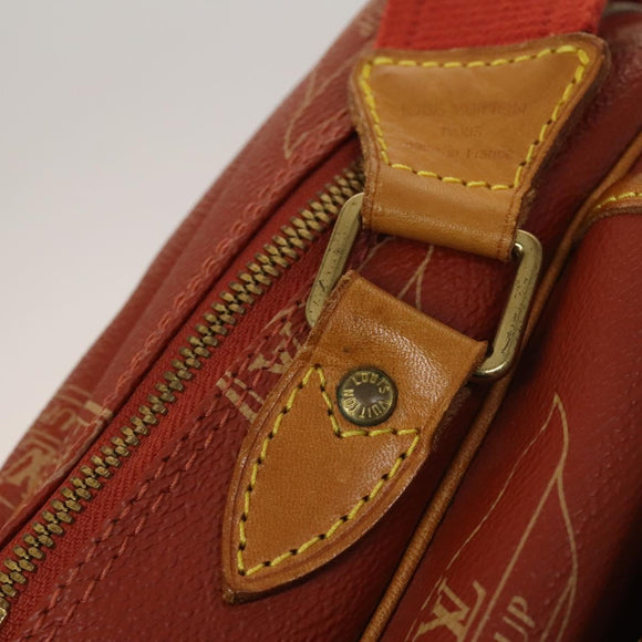 LOUIS VUITTON LOUIS VUITTON Cup Calvi Bag Red Aboganie M80028 LV Auth 125072