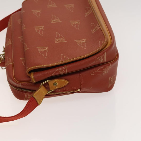 LOUIS VUITTON LOUIS VUITTON Cup Calvi Bag Red Aboganie M80028 LV Auth 125072