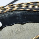 CELINE Trio Shoulder Bag Leather Black Gold Auth 125093-11
