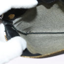 CELINE Trio Shoulder Bag Leather Black Gold Auth 125093-27