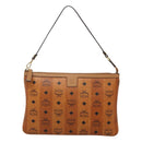 MCM Vicetos Logogram Accessory Pouch PVC Leather Brown Gold Auth 125099-13