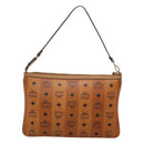 MCM Vicetos Logogram Accessory Pouch PVC Leather Brown Gold Auth 125099-2