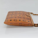MCM Vicetos Logogram Accessory Pouch PVC Leather Brown Gold Auth 125099-3