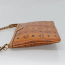 MCM Vicetos Logogram Accessory Pouch PVC Leather Brown Gold Auth 125099-4