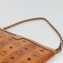 MCM Vicetos Logogram Accessory Pouch PVC Leather Brown Gold Auth 125099-8