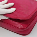 LOEWE Anagram Shoulder Bag Leather Pink gold Auth 125100-9