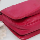 LOEWE Anagram Shoulder Bag Leather Pink gold Auth 125100-14