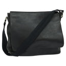PRADA Shoulder Bag Leather Black Silver Auth 125112-1
