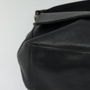 PRADA Shoulder Bag Leather Black Silver Auth 125112-9