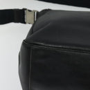 PRADA Shoulder Bag Leather Black Silver Auth 125112-15