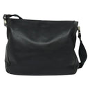 PRADA Shoulder Bag Leather Black Silver Auth 125112-2
