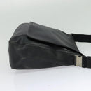 PRADA Shoulder Bag Leather Black Silver Auth 125112-4