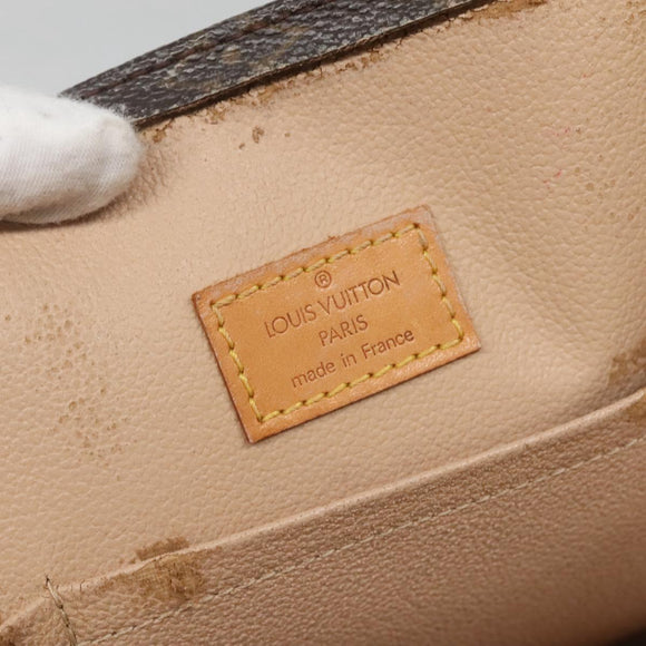 LOUIS VUITTON Monogram Sac Plat Hand Bag M51140 LV Auth 125127