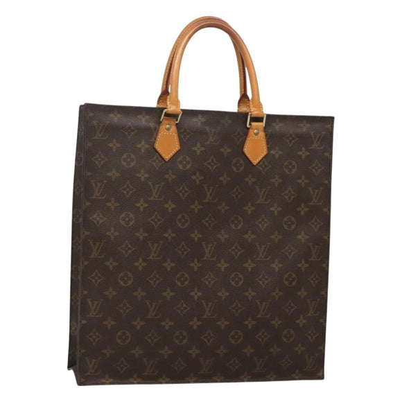 LOUIS VUITTON Monogram Sac Plat Hand Bag M51140 LV Auth 125127
