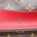LOUIS VUITTON Monogram Portefeuille Emilie Long Wallet Red M60697 Auth 125135-19