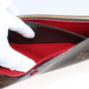 LOUIS VUITTON Monogram Portefeuille Emilie Long Wallet Red M60697 Auth 125135-21