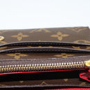 LOUIS VUITTON Monogram Portefeuille Emilie Long Wallet Red M60697 Auth 125135-8