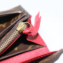 LOUIS VUITTON Monogram Portefeuille Emilie Long Wallet Red M60697 Auth 125135-25