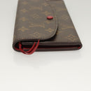 LOUIS VUITTON Monogram Portefeuille Emilie Long Wallet Red M60697 Auth 125135-4