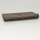 LOUIS VUITTON Monogram Portefeuille Emilie Long Wallet Red M60697 Auth 125135-5